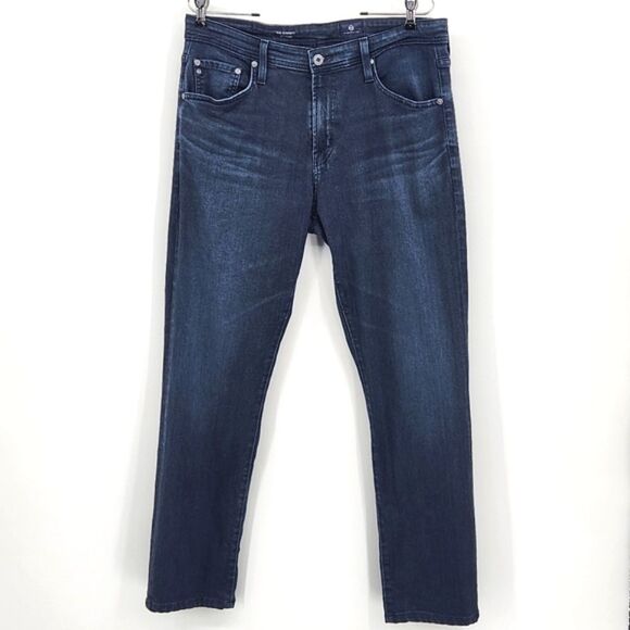 Adriano Goldschmied Everett Slim Straight Leg Denim Jeans Men’s 34×34 Dark Blue