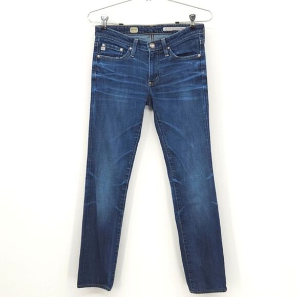 Adriano Goldschmied Premiere Skinny Straight Blue Denim Jeans Womens Size 25R