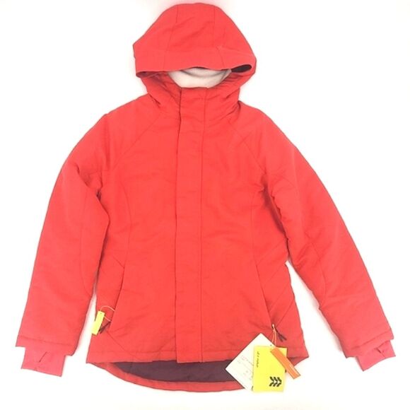 All In Motion Cold Weather Jacket Size XS Extra Small Womens Red Puffer Hooded
