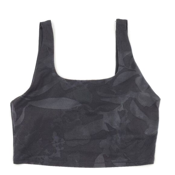 All in Motion Built-in Bra Support Cropped Tank Womens Extra Large XL Black Camo