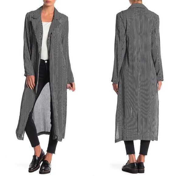 Anama USA Striped Long Sleeve Striped Kimono M