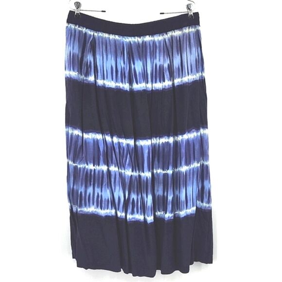 Beachlunchlounge Jeremie Skirt Size Large Blue Tie Dye Boho Hippie 70s Retro