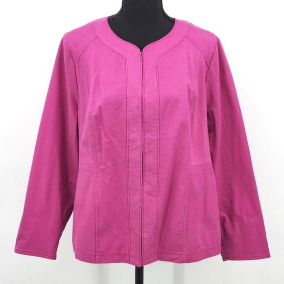 Chico’s Alicia Pink Jacket Blazer Women’s Size 2P Petite