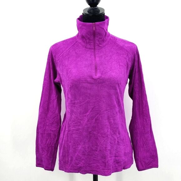 Columbia Sportswear Company Purple Fleece Quarter Zip Pullover Top Shirt Small