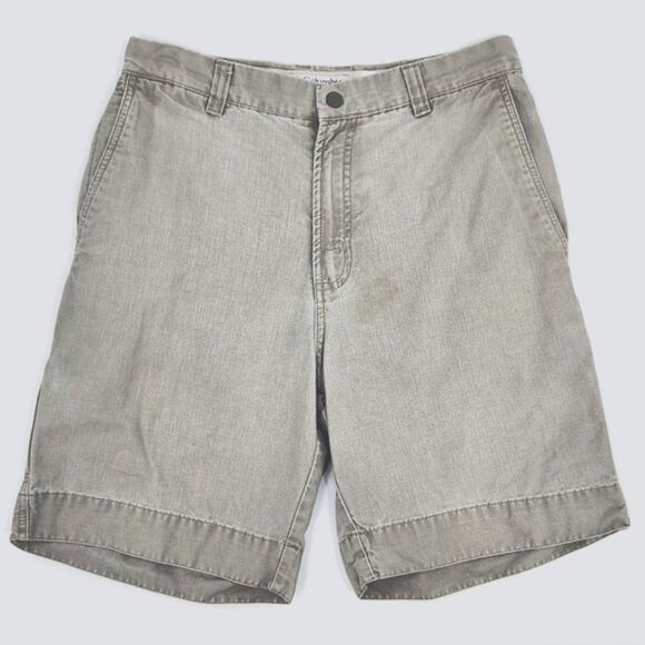 Columbia Taupe Tactical Utility Shorts Zipper Velcro Pockets Men’s Size 30