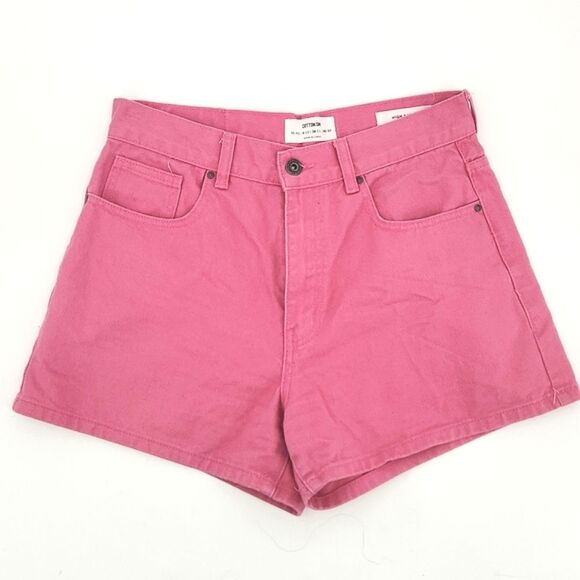 Cotton On High A Line Jean Shorts Womens Size 6 Pink Jorts Summer Spring Vacay