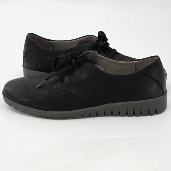 Dansko Libbie Oxford Shoes Flats Womens Size 10- 10.5 Black Leather Comfort Boho