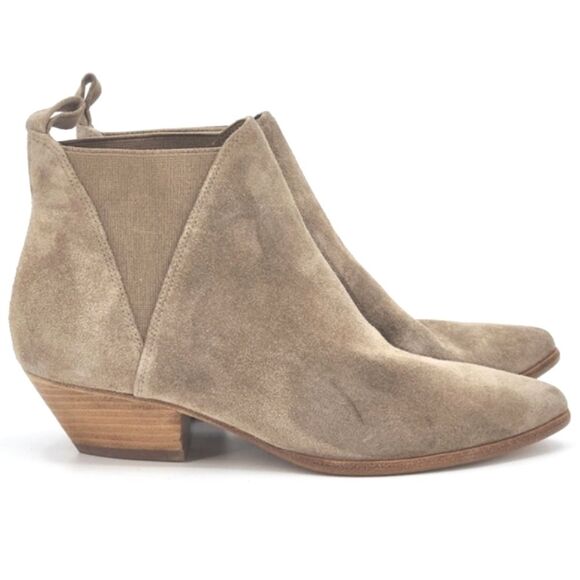 Diane Von Furstenberg Nadie Suede Gored Chelsea Booties Ankle Boots Women Size 5