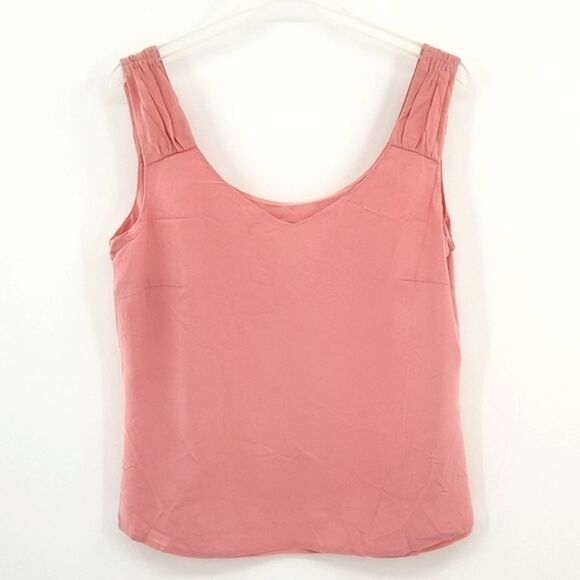 Escada Tank Blouse Top Size 38 US 8 Pink Silk Sleeveless Quiet Luxury Old Money