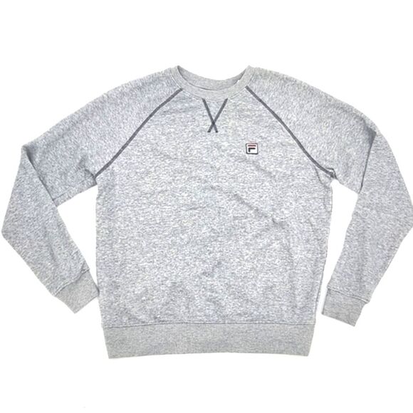 Fila Heritage French Terry Classic Crew Sweatshirt Women’s Medium Heather Gray
