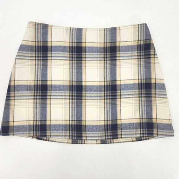 Francescas Collection Blue Rain Mini Skirt Size XL Light Academia Schoolgirl