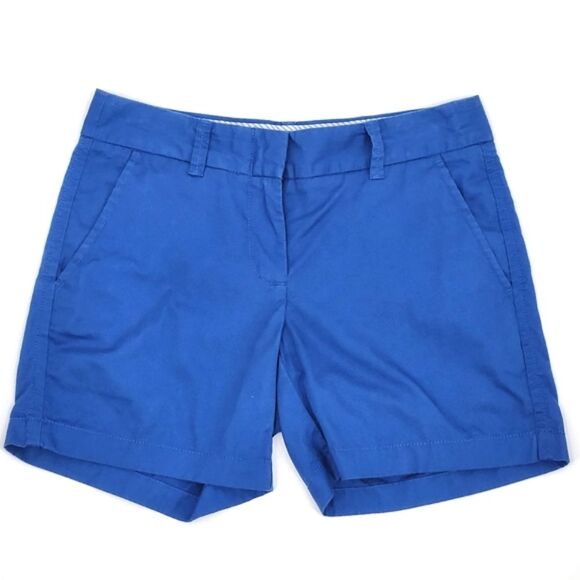 J Crew Blue Chino Broken-in Shorts 100% Cotton Women’s Size 00