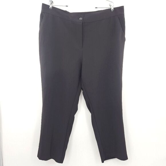 Jessica London Sequins Stripe Tux Pants Trousers 24W Black Straight Leg Formal