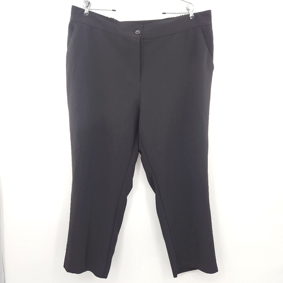 Jessica London Sequins Stripe Tux Pants Trousers 24W Black Straight Leg Formal
