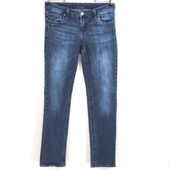 Kut From The Kloth Stevie Straight Leg Jeans Size 6 Womens Dark Blue Wash Denim