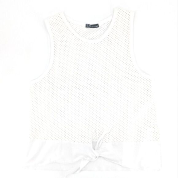 LA Made Clothing Women’s White Mesh Tank Top Size Medium