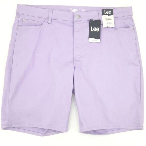 Lee Bermuda Jean Shorts Size 20 Womens Purple Orchid Lavender Denim Rise