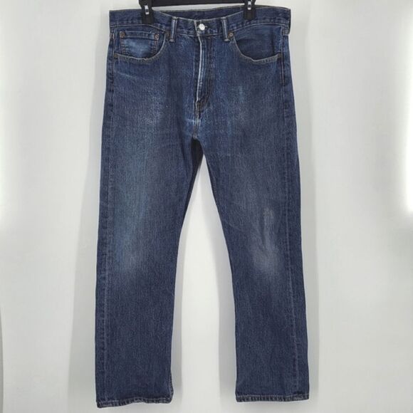 Levi’s 505 Jeans Mens Size 36×30 Straight Leg Faded Distressed Everyday Normcore