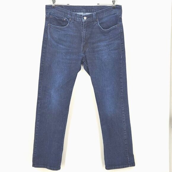 Levi’s 514 Jeans Mens 34×30 Dark Blue Wash Denim Straight Leg Everyday Normcore