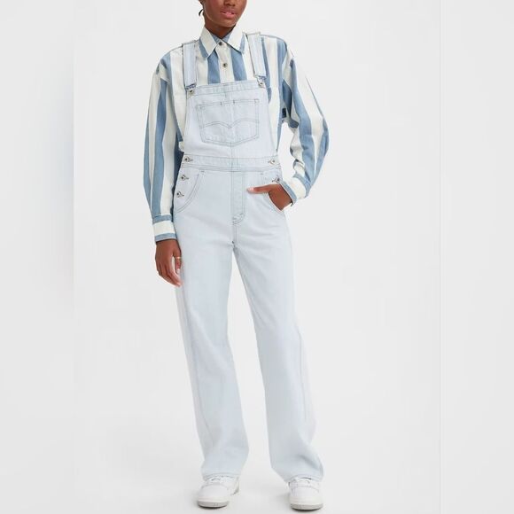 Levi’s Jeans SilverTab Vintage Inspired Cotton Denim Overalls Women’s Size XL