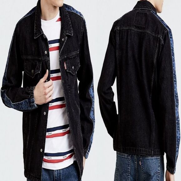 Levi’s Premium Men’s Denim Jean Track Coach Oversized Jacket XXL