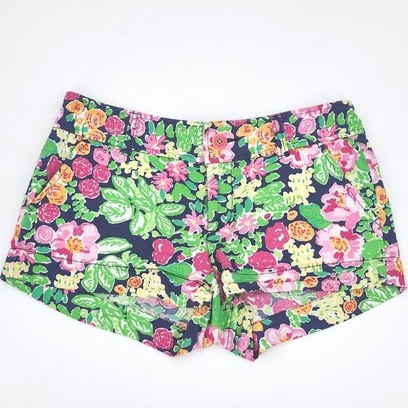 Lilly Pulitzer Walsh Shorts Womens Size 0 Floral Colorful Preppy Travel Vacation