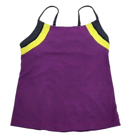 Lululemon Half Moon Tank Top Womens 8 / Medium Cami Purple, Grey, Lime Green Gym