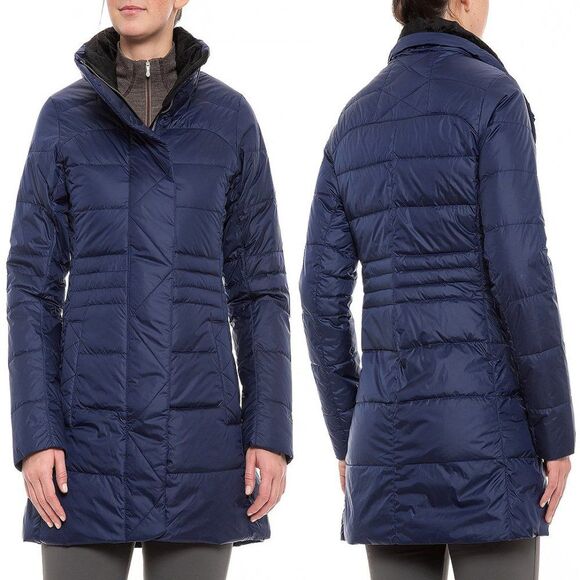 Marmot Women’s Viansa Down Lightweight Winter Puffer Jacket Coat Navy Blue Large