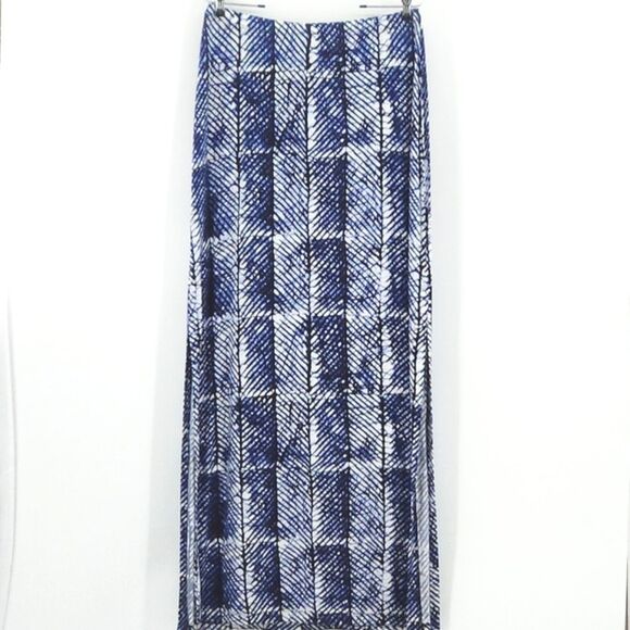 Michael Kors Maxi Midi Skirt Plus Size 1X Palm Print Side Splits Stretchy Beachy