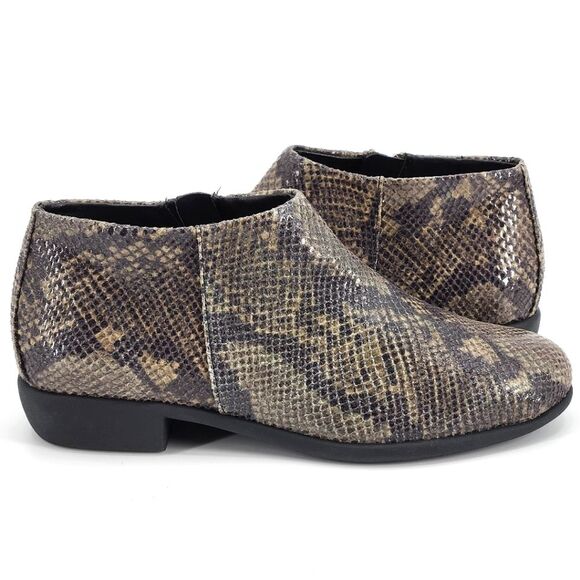 New Aerosoles Sophia Faux Snakeskin Booties Ankle Boots Women’s Size 7.5
