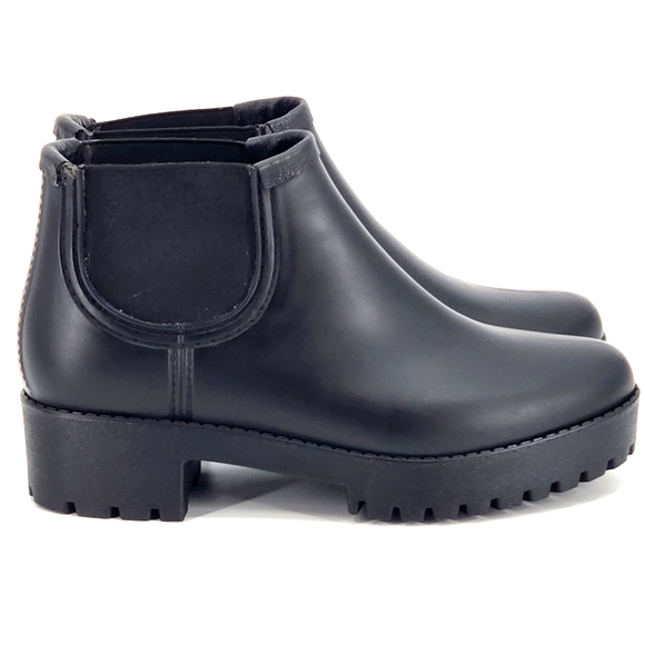 New Jeffrey Campbell Platform Lug Sole Booties Black Ankle Boots Womens Size 6