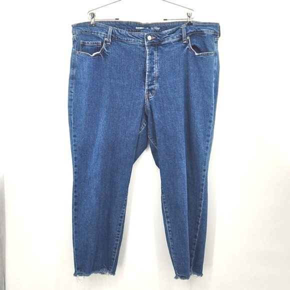 Old Navy Jeans High Rise OG Straight Size 24 Blue Denim Button Fly Western Norm