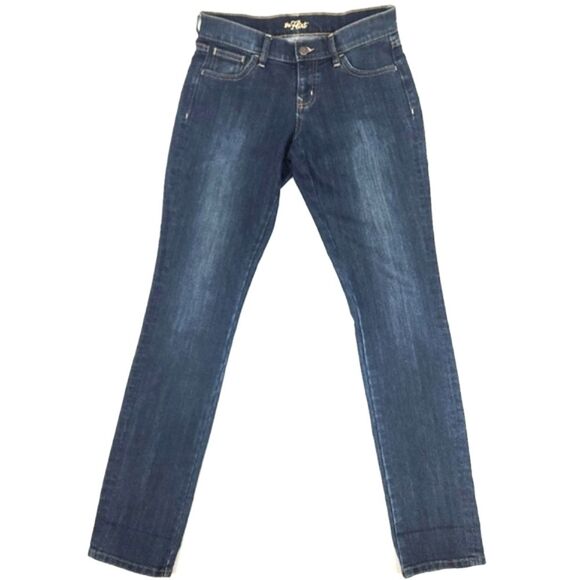 Old Navy The Flirt Mid Rise Straight Leg Blue Denim Jeans Womens Size 2
