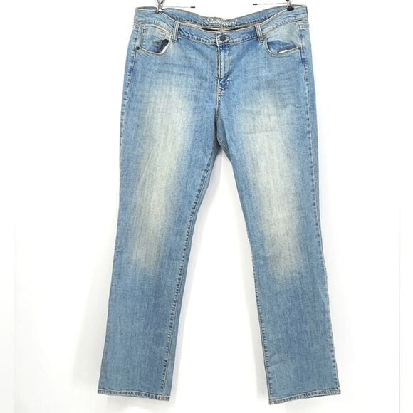 Old Navy The Sweetheart Bootcut Blue Denim Jeans Womens Size 18 Long Medium Wash