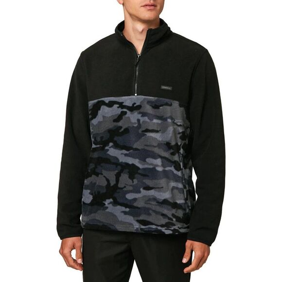 Oneill TRVLR Conway Superfleece Pullover Black Camo Mens Size Extra Large – XL