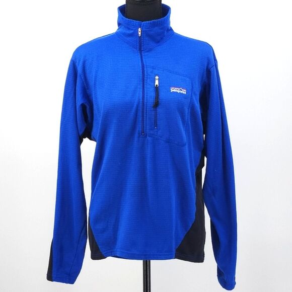 Patagonia Polartec Half-Zip R1 Flash Pullover Waffle Knit Shirt Mens Size Medium