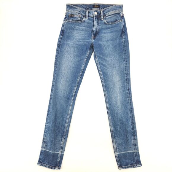 Polo Ralph Lauren Tompkins Mid Rise Skinny Jeans Size 26 Womens Medium Blue Wash