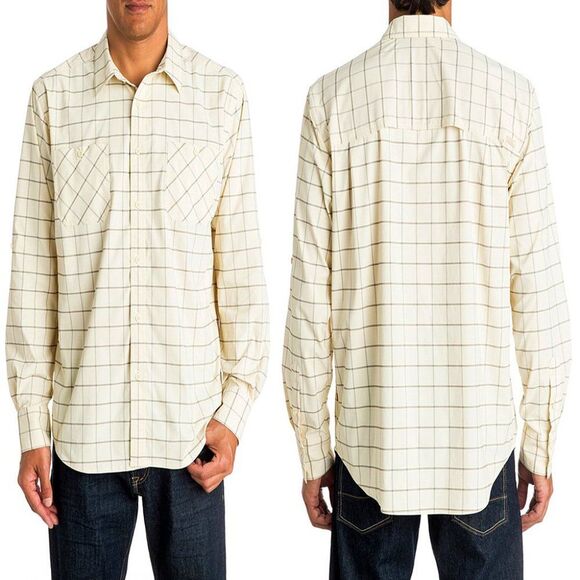 Quiksilver Men’s Baja Norte Long Sleeve Shirt Light Yellow Extra Extra Large