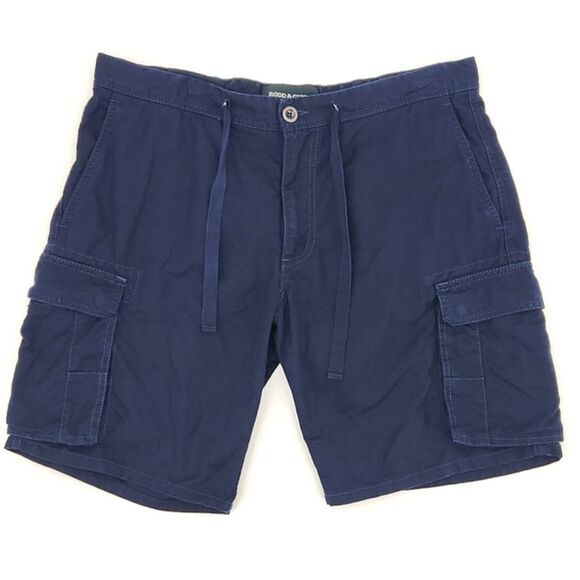 Rodd & Gunn Sandyford Cargo Shorts Size 34 Men Navy Blue Cotton Linen UP0663