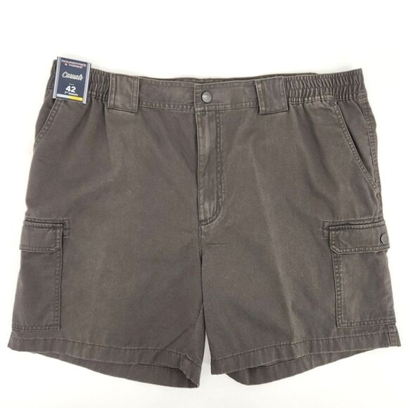 Roundtree & Yorke Casuals Twill Cargo Shorts Mens Size 42 Green Classic Fit Dad