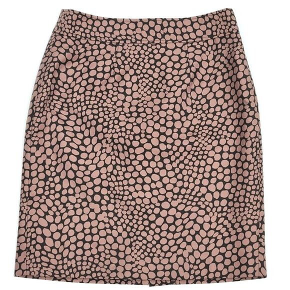 The Ann Taylor LOFT Petites Animal Print A-Line Brown Black Skirt Womens Size 2P
