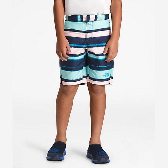 The North Face Boys Amphibious Hiking Shorts Large Blue Stripes