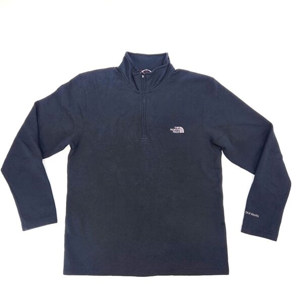 The North Face TKA Stealth Quarter Zip Pullover Shirt Mens Size Medium Black