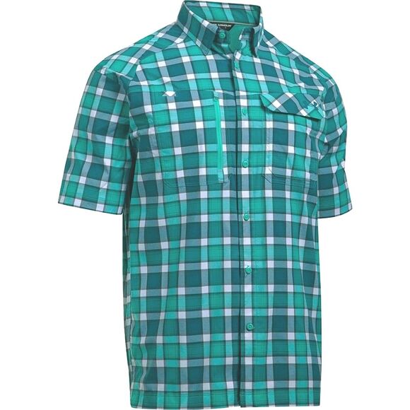 Under Armour Fish Hunter Plaid Shirt Mens Size Large Camp Fishing Outdoor Hiking