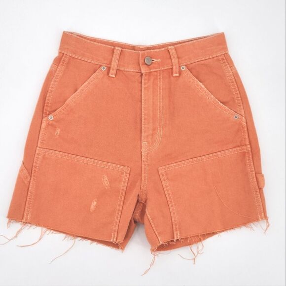Urban Outfitters BDG Cut Off Carpenter Jean Shorts Womens Size 25 High Waist