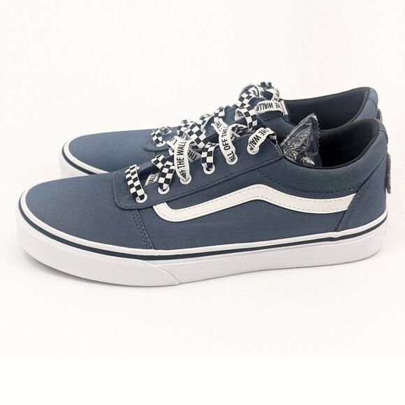 Vans Off the Wall Ward Skate Shoes Sneakers Blue Denim Size Youth 6