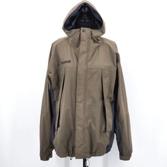 Vintage Columbia 365 Vertex Jacket Windbreaker Mens Medium Green Gray Packable
