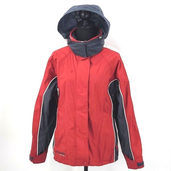 Vintage Columbia Vertex Omni-Shield Windbreaker Jacket Women’s Medium Red Grey