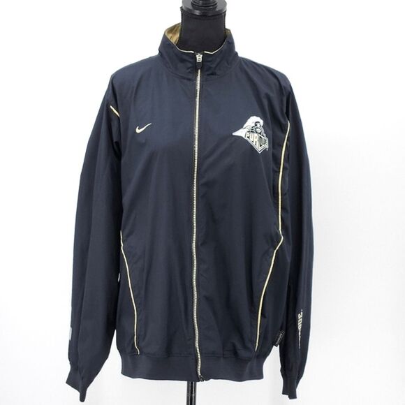 Vintage Nike Purdue Boilermakers Full Zip Embroidered Windbreaker Jacket Medium