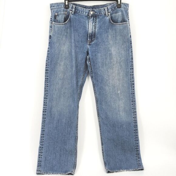 Vintage Structure Premium Denim Jeans Mens 38×32 Straight Leg Y2K 2000s Retro